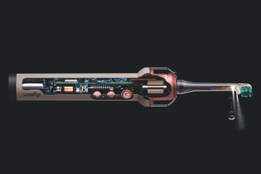Dyson CameraJet Bürstenkopf mit Doppelborsten und RFID-Chip in X-Ray